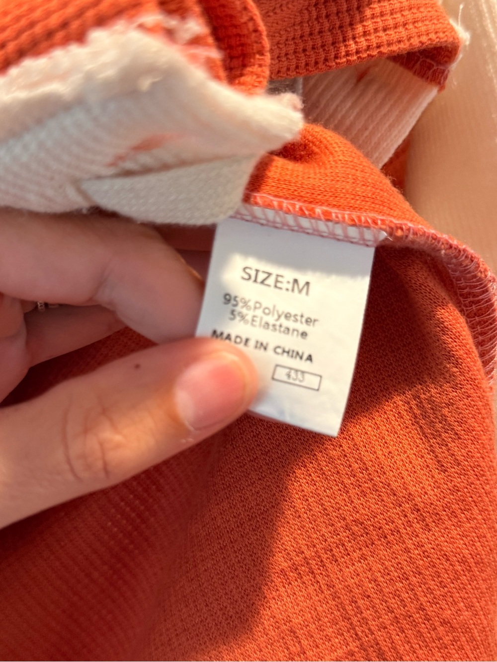 Colorblock Quilted Hooded Bomber Jacket in Pink, Orange & Cream - Picture 5 of 5